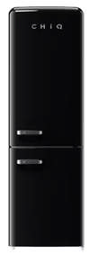 CHiQ 231L Retro Bottom Mount Fridge - Black