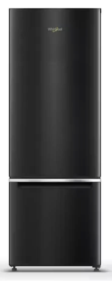 Whirlpool 290L Bottom Mount Fridge - Black Stainless Steel